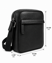 The London North South Leather Crossbody Bag – Black