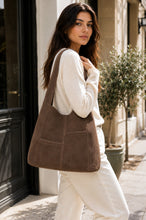 Laurie Suede Hobo Bag - Choc