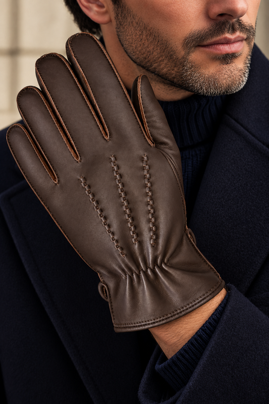 The London Gathered Cuff Pin Glove