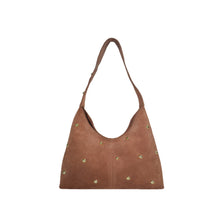 Portia Large Suede Studded Hobo Bag
