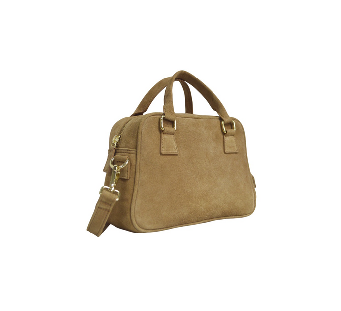Harper Suede Bowling Bag