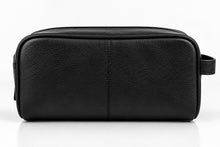 The London Leather Washbag – Black