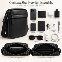 The London North South Leather Crossbody Bag – Black