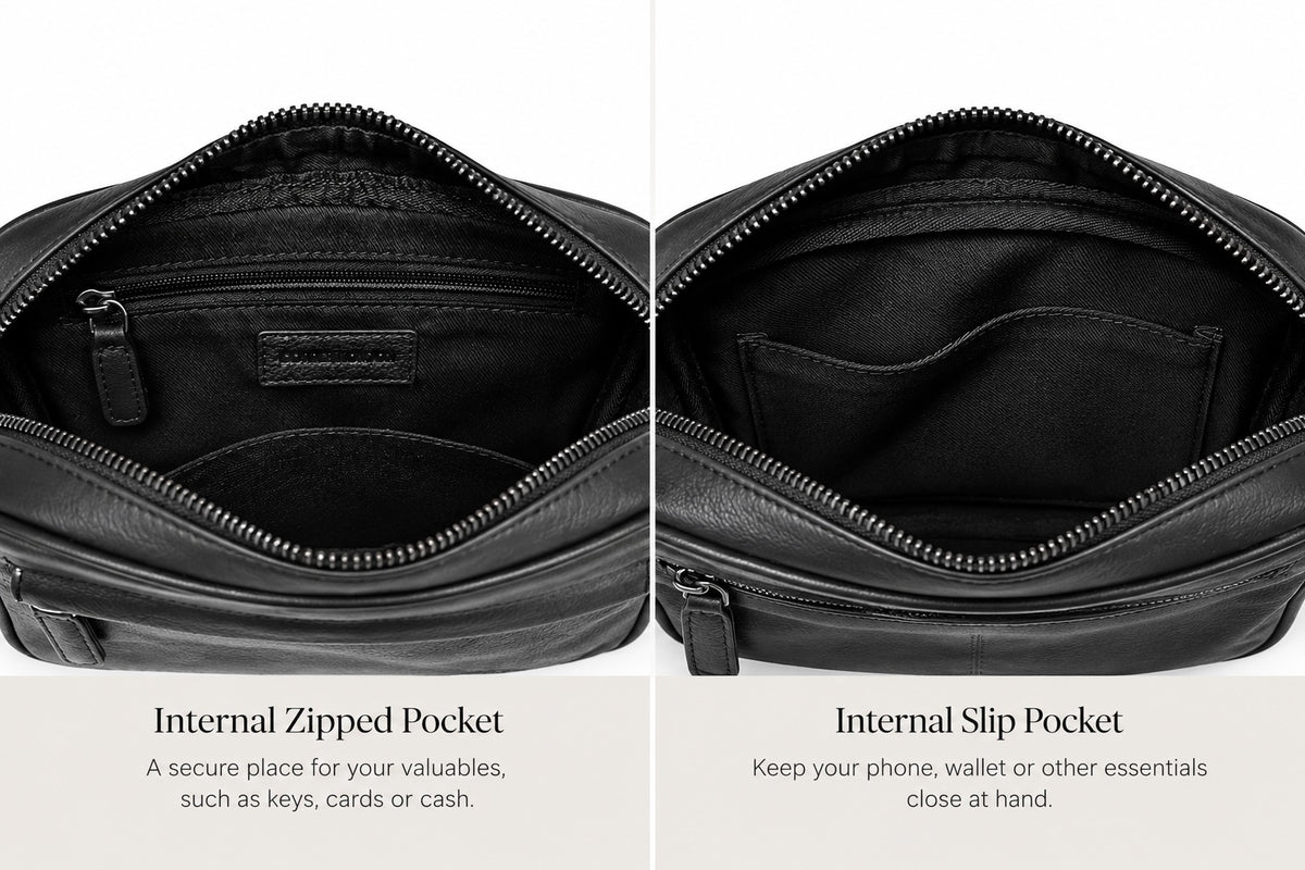 The London East West Leather Crossbody Bag