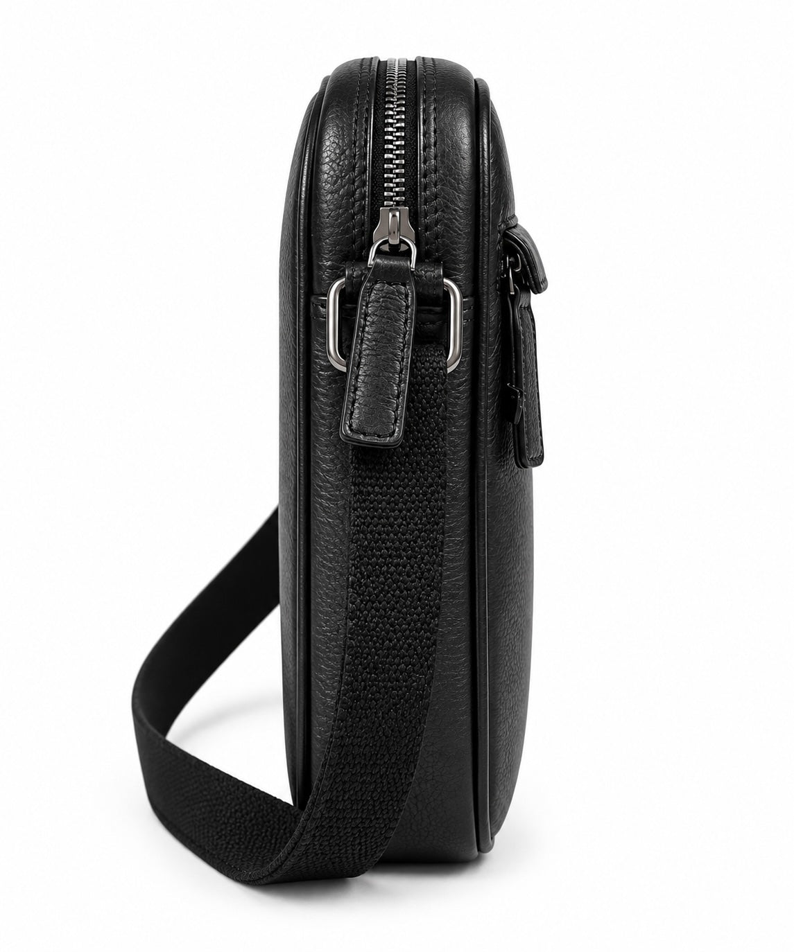 The London North South Leather Crossbody Bag – Black